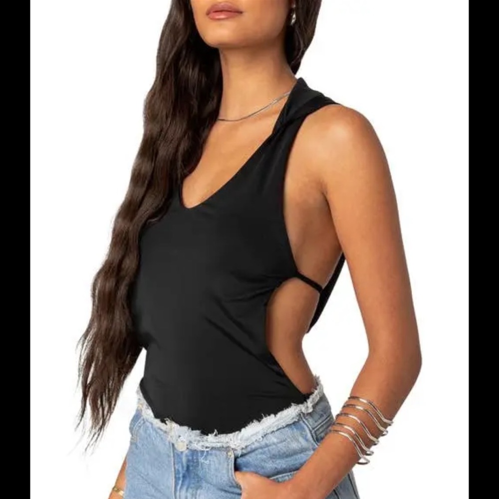 Edikted Black Sleeveless Bodysuit